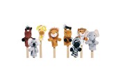 Pop, teddybeer en materiaal - Goki Finger Puppet Wild Animals set of 8 - 15125