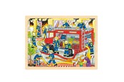 Puzzels - Goki Wooden Jigsaw Puzzle - Fire Brigade 48pcs. Hout - 57527