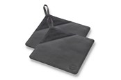 Keuken accessoires - Pillivuyt Potholder 20.5 x 20.5 cm 2 pcs. black canvas/leather - 29576
