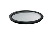 Keuken accessoires - Rösle Glass lid 28 cm Clear/Black Glass/Silicone - 22558