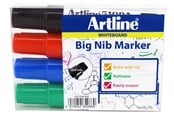Schrijf- en tekengerei - Artline EK5109AW4 Big Nib Whiteboardmarker - EK5109AW4