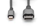Beelscherm- en tv-kabel - DIGITUS 8K DisplayPort 1.4 Connection Cable - DB-340106-020-S