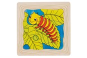 Puzzels - Goki Wooden Layer Puzzle - Butterfly Hout - 57523
