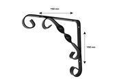 Decoratie - Home>it Deco Shelf Hook 150x150 mm. Black - 16582
