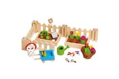 Houten speelgoed - Goki Dollhouse Garden Set 32 pcs. - 51729