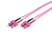 Netwerk - kabel - DIGITUS Fiber Optic Multimode Patch Cord - 2m - Roze - 2m - DK-2522-02-4