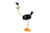 Pop, teddybeer en materiaal - Goki Wooden Marionette Ostrich - SO104