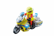 Speelgoedpop - Playmobil Motorfiets van de spoedarts met knipperlicht - 71205
