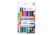 Schrijf- en tekengerei - Staedtler Fibre tip pen 2tips twin color 10pc - 3280 C10