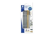 Schrijf- en tekengerei - Staedtler pigment liner 3pcs &Met.marker on BC - 308 SBK3P3