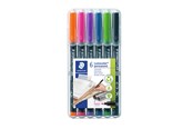 Schrijf- en tekengerei - Staedtler Universal pen Lumocolor perm F 6pcs - 318 WP6-1