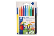 Schrijf- en tekengerei - Staedtler Fibre-tip pens Noris 10pcs wallet - 326 C10