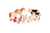 Houten speelgoed - Goki Wooden Farm Animal Set 12 pcs. - GK370