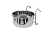 Vogelkooien, vogelhuisjes & accessoires - Dogman Roestvrijstalen voerbak met kooihouder 600ml - 976347