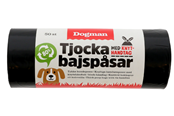 Honden - Dogman Dikke Poepzakjes met Handvatten Zwart (50-pack) - 738835