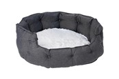 Honden - Dogman Pet Bed Classy Memory Foam Oval Grey Large 74x70x32cm - 805666
