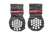 Honden - Trixie Dog Socks Grey M-L (2 pcs.) non-slip - TX19503