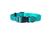 Honden - Dogman Nylon Hondenhalsband Iris Turquoise Groot 20mmx35-60cm - 123014