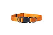 Honden - Dogman Nylon Hondenhalsband Iris Oranje Medium 15mmx35-50cm - 123025