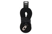 Honden - Dogman Iris Geweven Sleeplijn met Karabijnhaak Zwart 20mm 15m - 224007