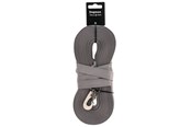 Honden - Dogman Iris Geweven Sleeplijn met Karabijnhaak Grijs 20mm 15m - 224012