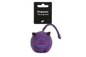 Honden - Dogman Hondenspeeltje Latex Lila Varkentje met Pieper 21cm - 325014