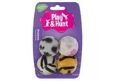 Katten - Dogman Cat Toy Plush Covered Ball 4cm (4-Pack Assorted) - 331209