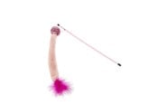 Katten - Dogman Cat Toy Teaser Fuzzy Pink Wand 35cm - 331409