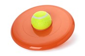 Honden - Dogman Frisbee met Tennisbal Mix Verschillende Kleuren 22cm - 333449