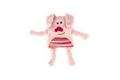 Honden - Dogman Roze Pigge Plutt Piepend Pluche Hondenspeeltje 20cm - 334042