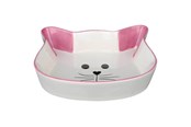 Katten - Trixie Ceramic Bowl cat face 0.25 l/12 cm assorted colours - TX24494