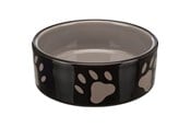 Honden - Trixie Ceramic Bowl w/ paws 0.3 l/ø 12cm - TX24531