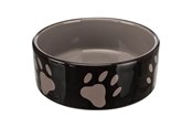 Honden - Trixie Ceramic Bowl w/ paws 0.8 l/ø 16cm - TX24532