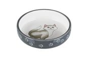 Katten - Trixie Ceramic bowl 0.3 l/ø 15 cm grey - TX24784
