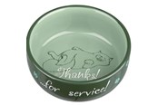 Katten - Trixie Ceramic Bowl Thanks for Service.0.3 l/ø 11 cm assorted colours - TX24793