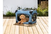 Honden - Dogman Milou Canvas Crate Blue Large 70x52x52cm - 375617