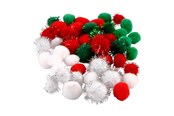 Creatief spelen - Creativ Company Pompoms Christmas 48pcs. - 51881