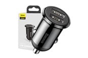 Mobiel - Adapters & Opladers - Baseus Grain Pro Car Charger 2x USB 4.8A (black) - CCALLP-01