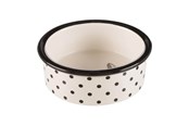 Katten - Trixie Ceramic Bowl cat 0.3 l/ø 12 cm white/black - TX25120