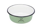 Honden - Trixie Bowl enamel/stainless steel 0.9 l/ø 17 cm green - TX25212