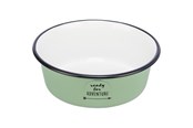 Honden - Trixie Bowl enamel/stainless steel 1.9 l/ø 21 cm green - TX25213