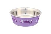 Katten - Trixie Stainless Steel Bowl cat 0.3 l/ø 12 cm assorted colours - TX25270