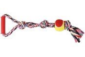 Honden - Trixie Playing Rope with Tennis Ball ø6/50cm assorted colours - TX3280