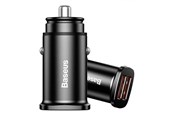 Mobiel - Adapters & Opladers - Baseus Square Car Charger 2xUSB QC3.0 5A 30W (Black) - CCALL-DS01