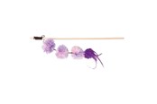 Katten - Trixie Playing Rod with Pompom Balls 40 cm assorted colours - TX45698