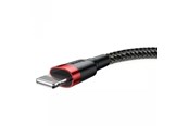 USB-kabel - Baseus Cafule USB Lightning Cable 2.4A 0.5m (Red+Black) - CALKLF-A19