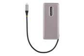 USB hub - StarTech.com 4x USB-C Ports USB 3.1 10Gbps Portable USB C Hub with 100W Power Delivery Pass-Through Portable USB Type C Hub USB hub - 4 - Grijs - HB31CM4CPD3