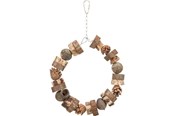 Vogelspeelgoed - Trixie Ring swing wood/pine cone ø 18 cm - TX51701