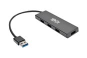 USB hub - Tripp Lite 4-Port Portable Slim USB 3.0 Superspeed Hub w/ Built In Cable - hub - 4 ports USB hub - 4 - Zwart - U360-004-SLIM