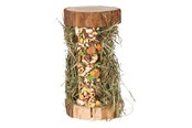 Knaagdieren - Trixie Wooden Tower with Mountain Meadow Hay 13 × 17 × 13 cm 110 g - TX60198